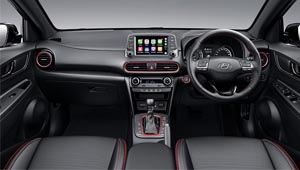 Kona Three trim options - Acid Yellow, red & black.