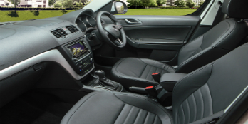 Leather seat upholstery