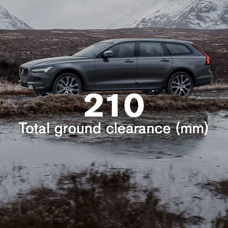 V90 Cross Country Riding high