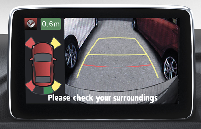 <img src="Screen intergrated parking sensors