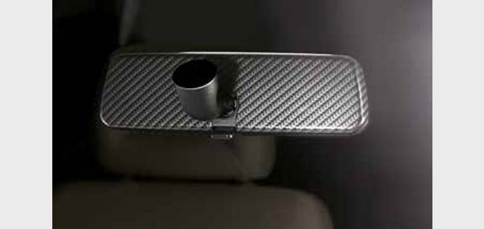 Interior mirror in carbon look