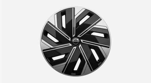 20" 7-Spoke Glossy Silver / Glossy Black