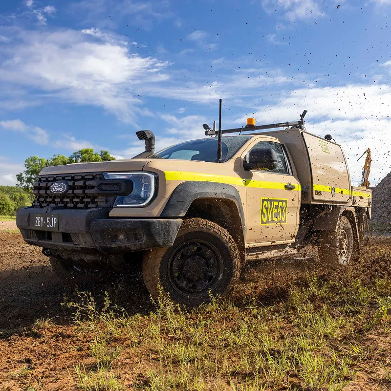 The steel capped work truck Image