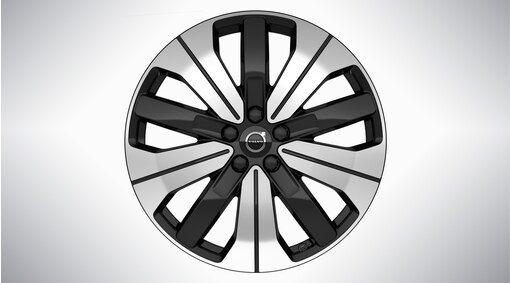 19" 5-Double Spoke Black Diamond Cut - 1261