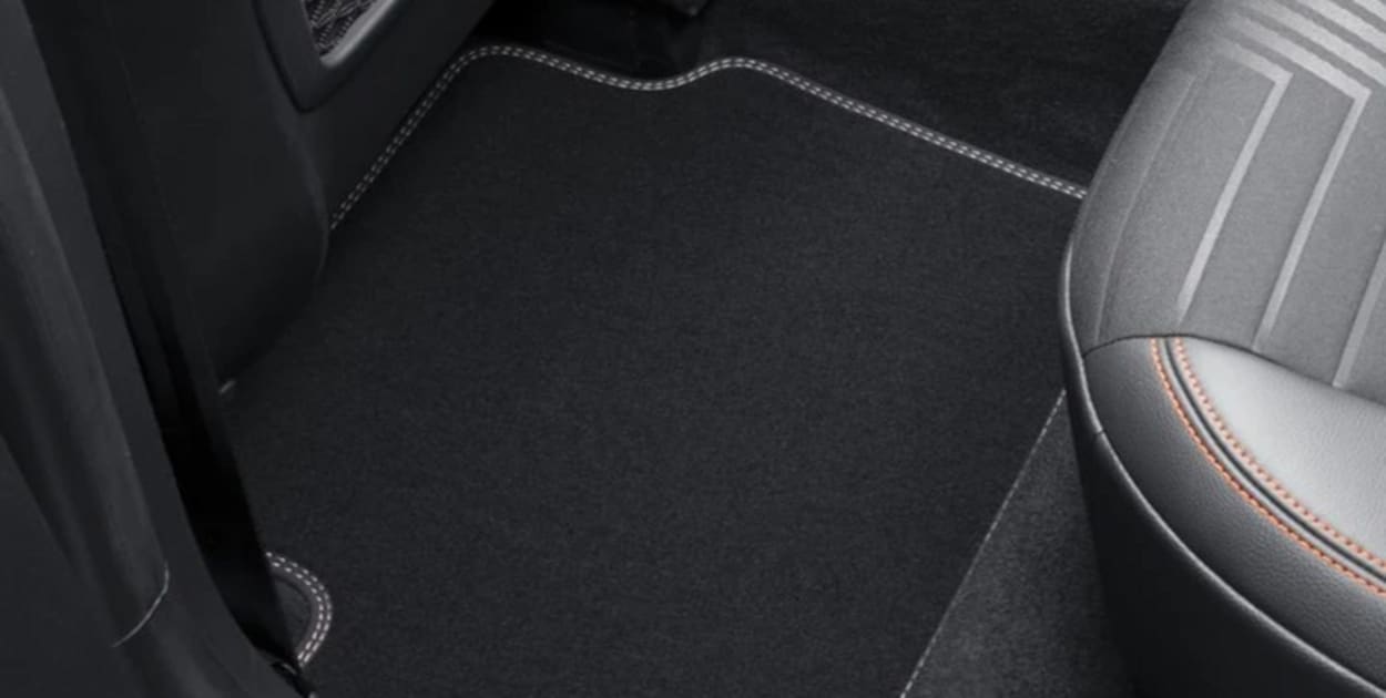 Mats - Carpet Premium Velour - Grey Stitch - Rear Only