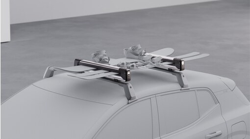 Retractable ski holder