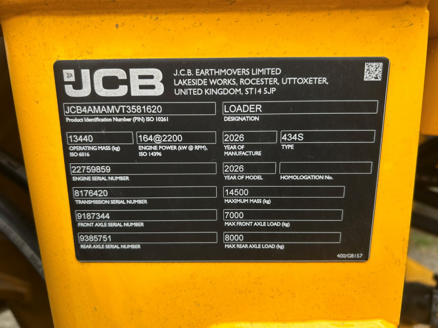 2026 JCB WHEELED LOADER Wheel Loader Image 18