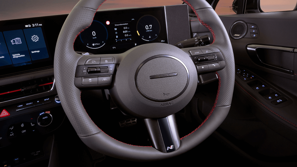 N Line exclusive heated steering wheel Image