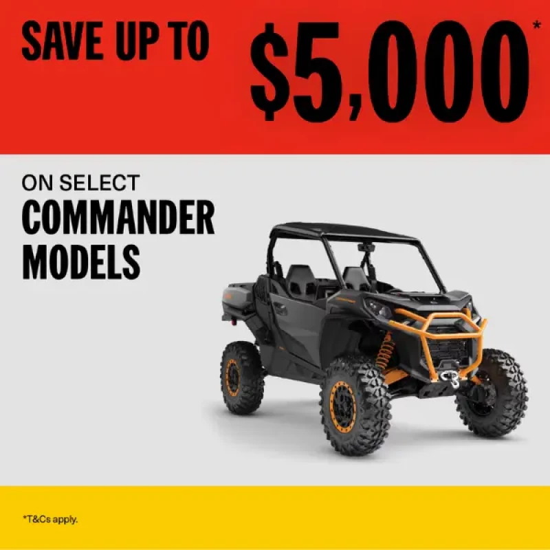 Save up to $5,000 on select Commander models