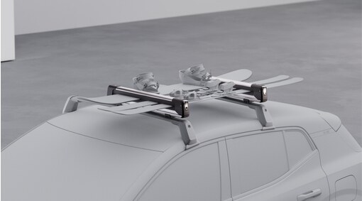 Retractable ski holder
