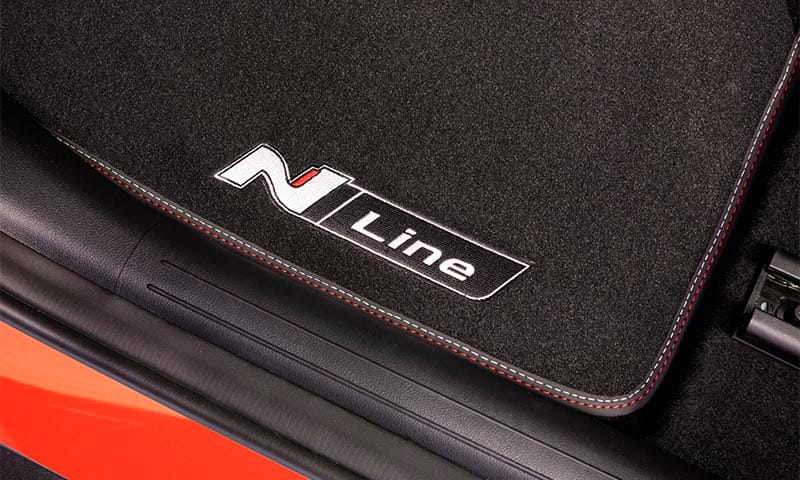 Tailored Carpet Floor Mats (set of 4) - Double Contrast Stitch with N Line logo 