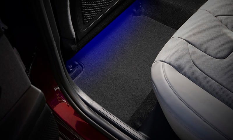 Rear interior footwell lighting | blue