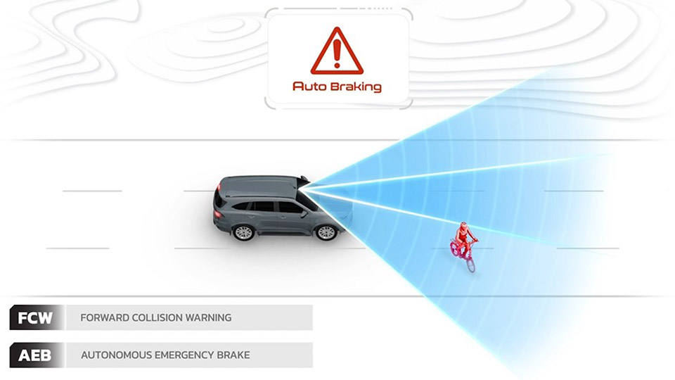 Forward Collision Warning (FCW) and Autonomous Emergency Braking (AEB) Image