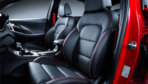 i30 Sports leather appointed interior.