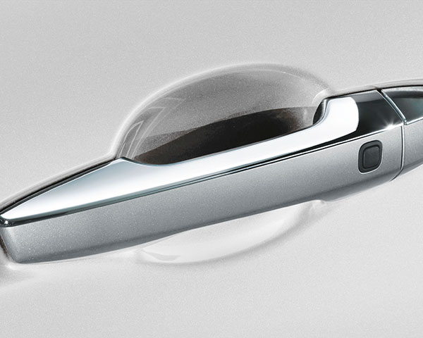 Chrome door handle accent