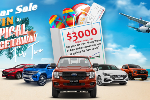 Win a $3000 Tropical Getaway This June at Albany World of Cars