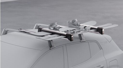 Retractable ski holder