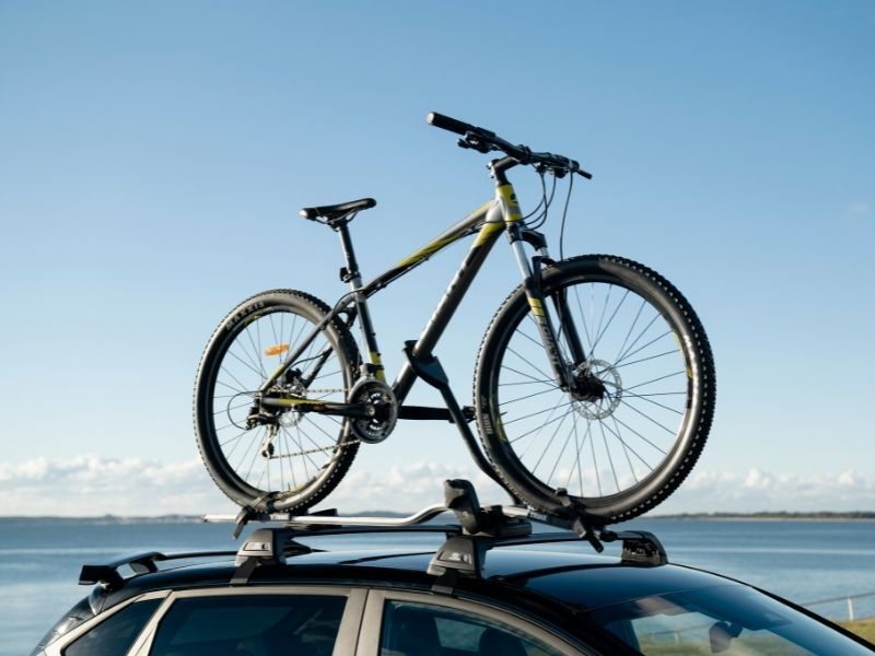 Bike carrier wheel on