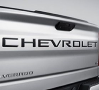 Black Chevrolet Tailgate Lettering