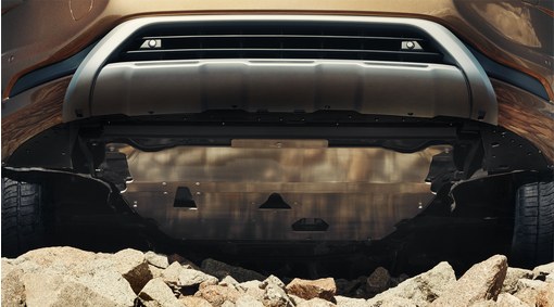 Protective plate, beneath the engine