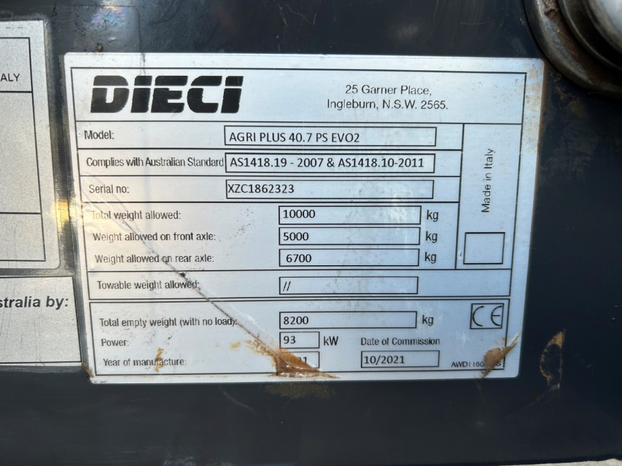 2021 Dieci 40.7 Agri Plus Evo 2 Telescopic Handler Image 19