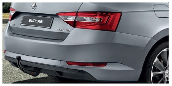 Tow bar with electric installations