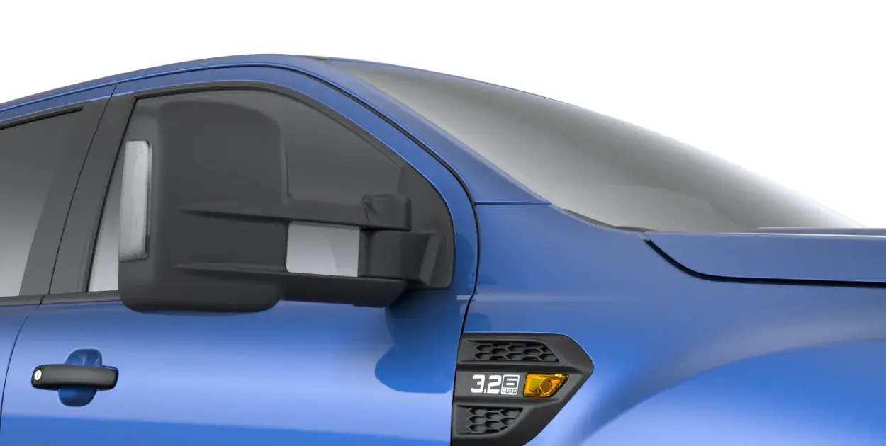 Tow Mirrors - with Indicators, Heating & Power Fold - Black