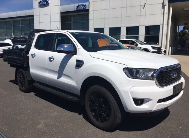 2020 Ford Ranger XLT Double Cab Chassis PX MkIII Semi-Automatic Arctic White