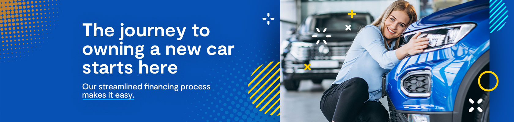 The journey to owning a new car starts here. Our streamlined financing process makes it easy. 