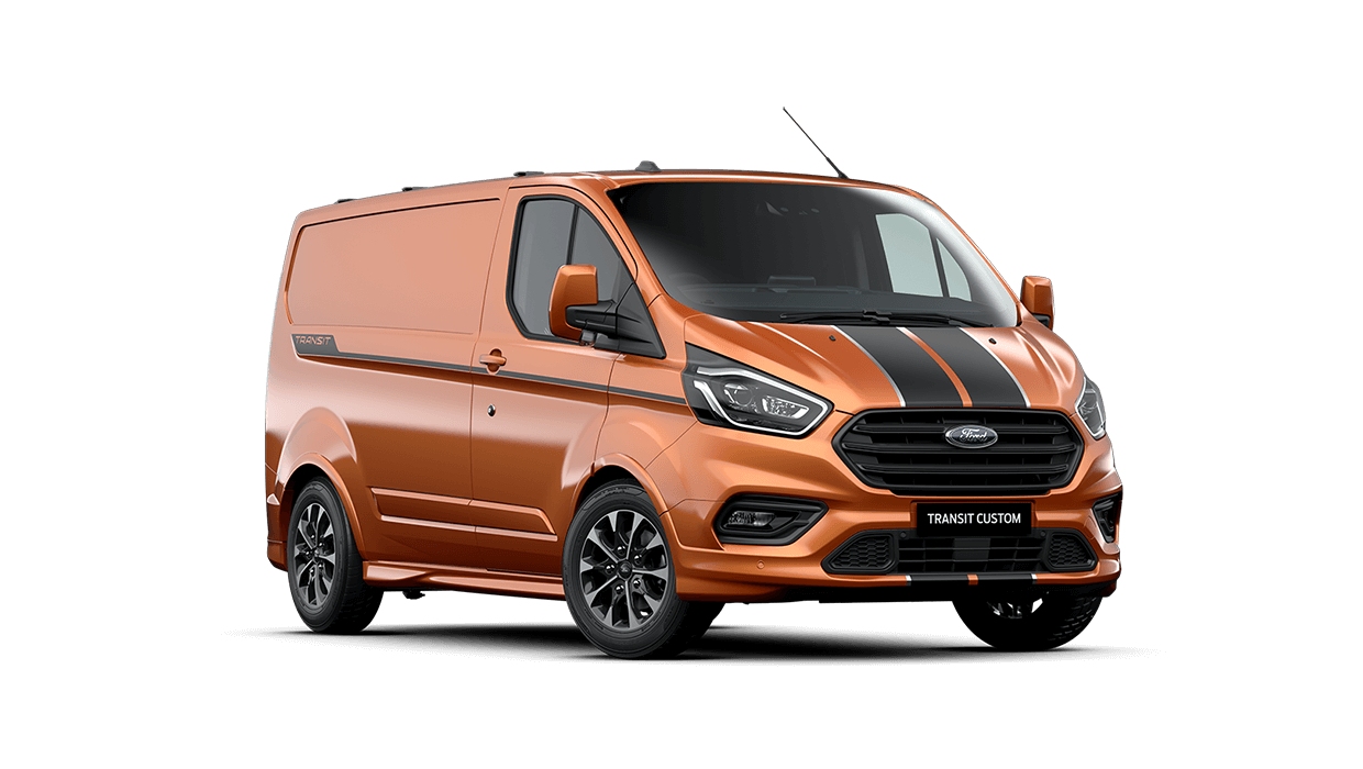ford transit custom sport orange glow