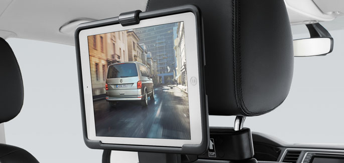 Tablet holder, coat hanger and bag hook