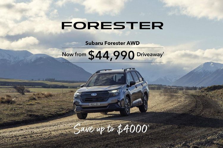 Subaru Forester AWD now starting at $44,990 Driveaway! <sup>*</sup>