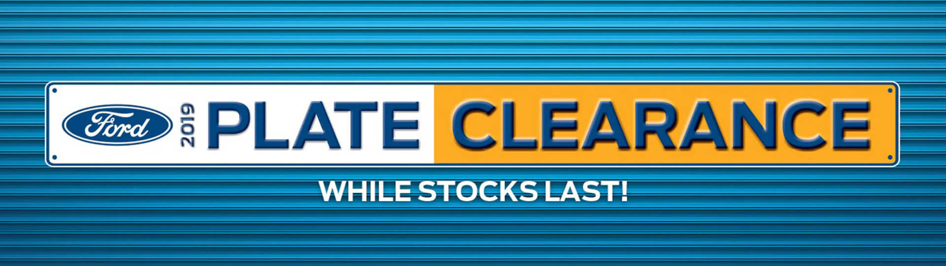 2019 Plate Clearance. While stocks last