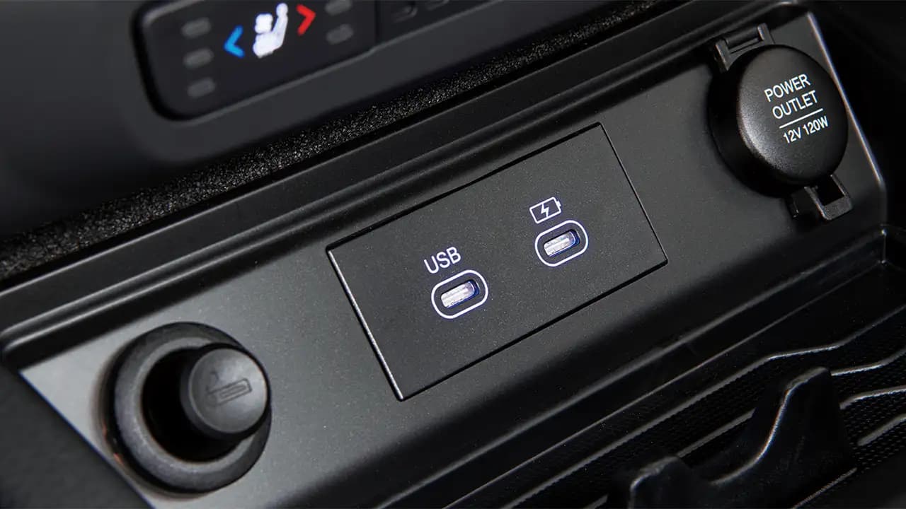 12V/120W and USB ports Image