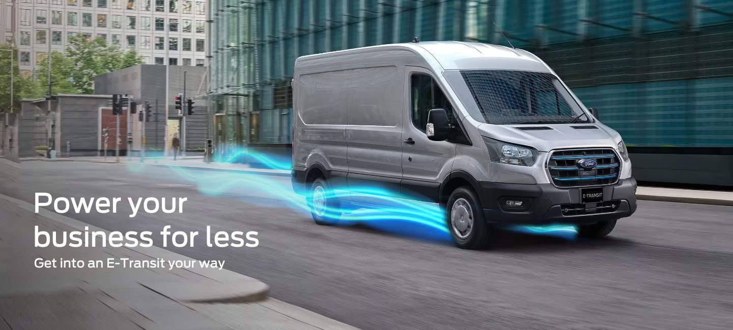 Power your business for less. Get into an E Transit your way.