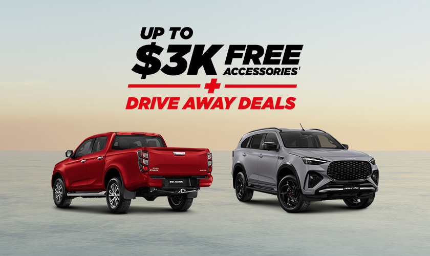 SAVE BIG WITH UP TO $3K FREE ACCESSORIES1 + DRIVE AWAY DEALS Image