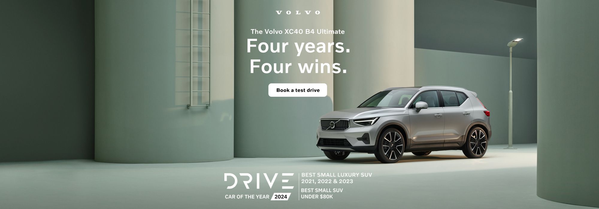 Volvo XC40 Four years. Four Wins.- Drive Car of the Year 2024