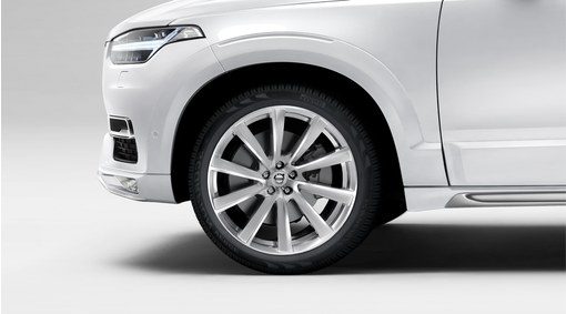 Complete wheels, 21" 10-Spoke Turbine Tinted Silver Diamond Cut Alloy Wheel - C013