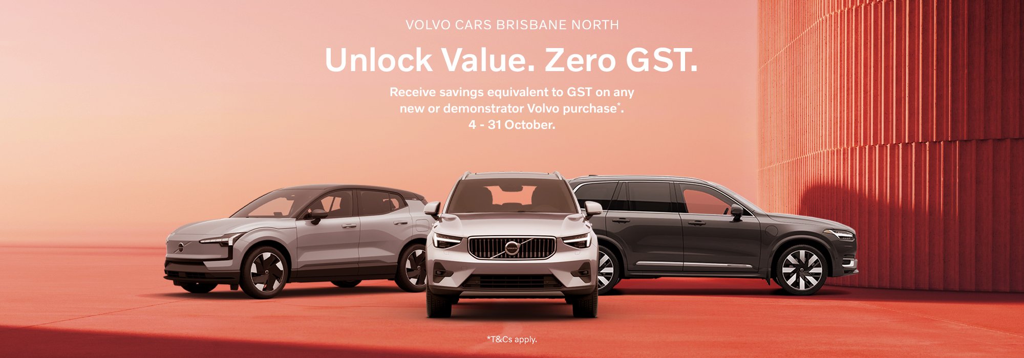 Unlock Value. Zero GST. | Volvo Cars Brisbane North
