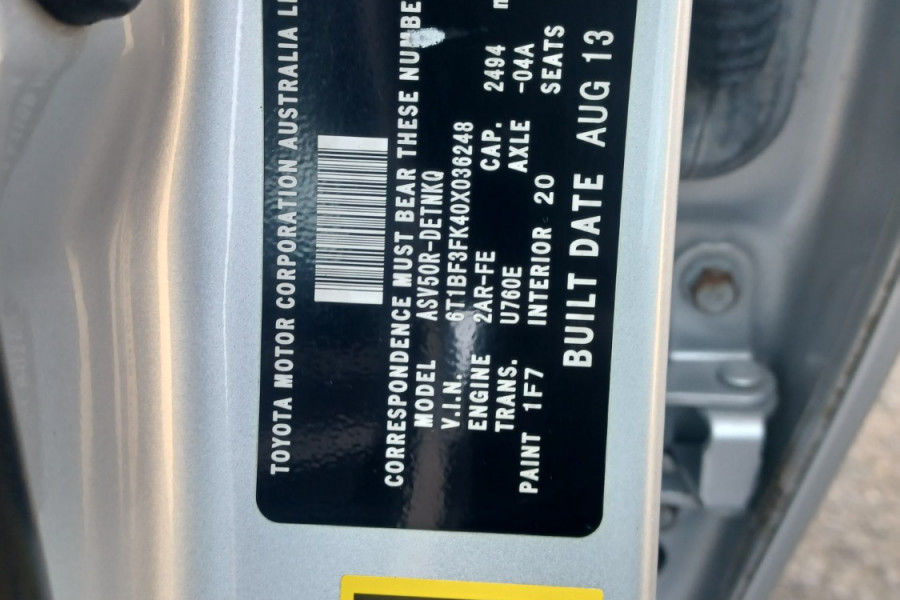 2013 Toyota Camry ASV50R Atara S Sedan Image 16