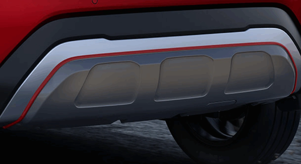 Rear Underbody Spoiler - Grey + Red