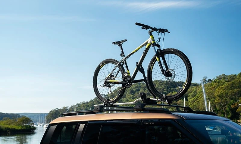 Bike carrier wheel on