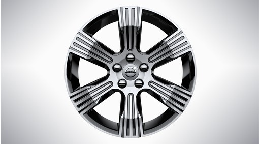 18" 6-Spoke Black Diamond Cut