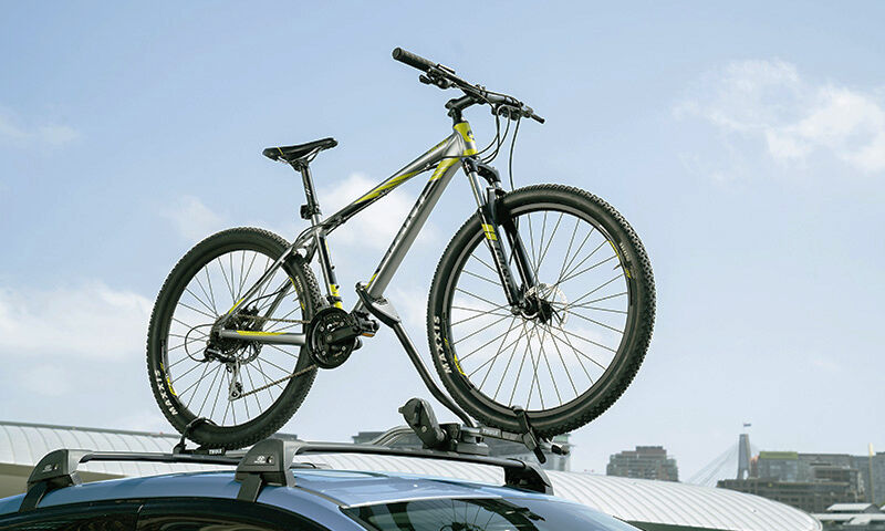 Bike carrier wheel on