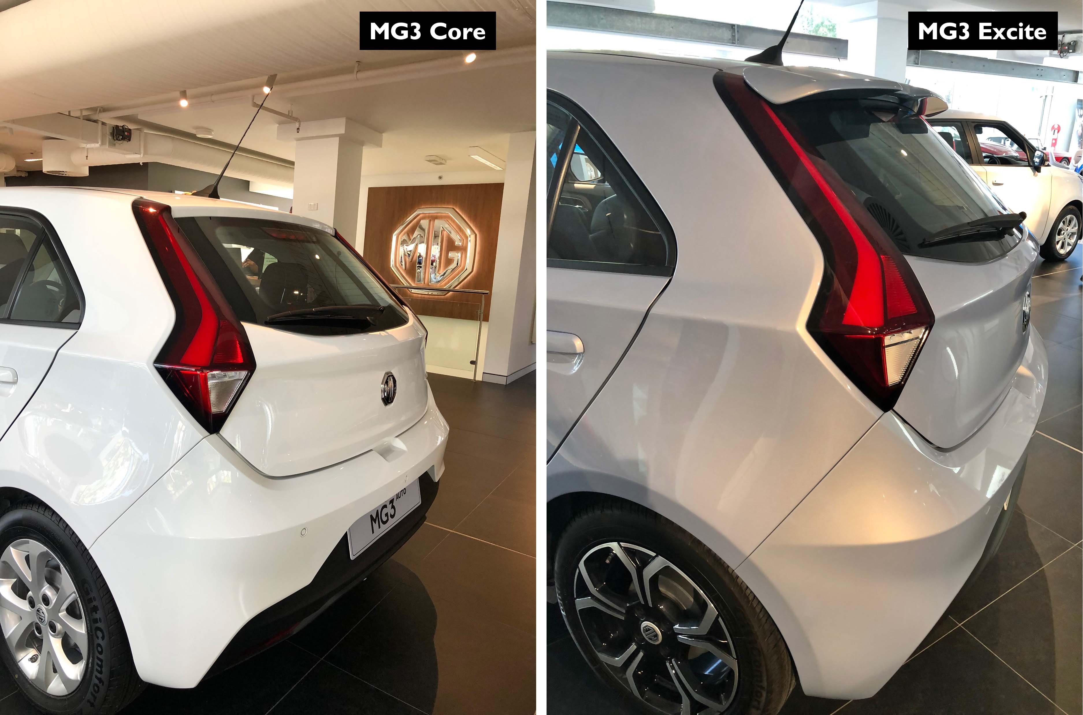 MG3 Core MG3 Excite Differences