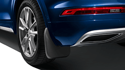 Mud flaps, for the rear, for vehicles without S line exteriour package