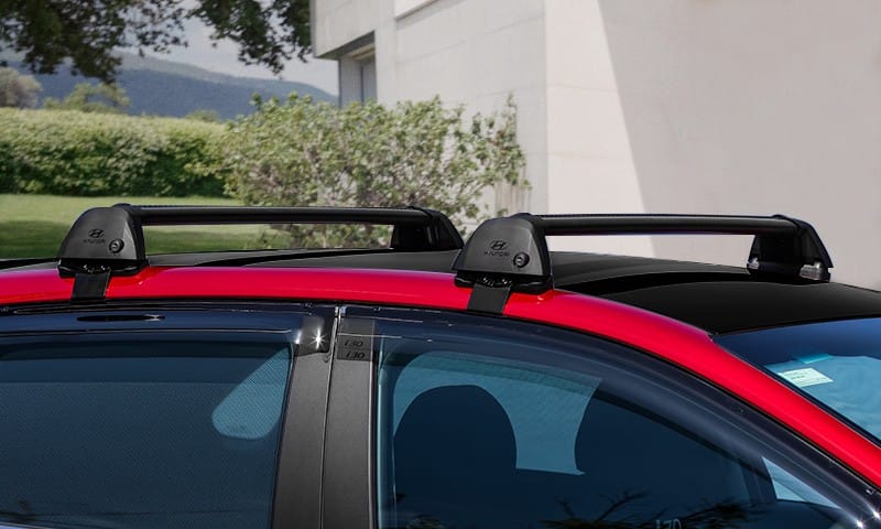 Hyundai genuine roof racks | flush