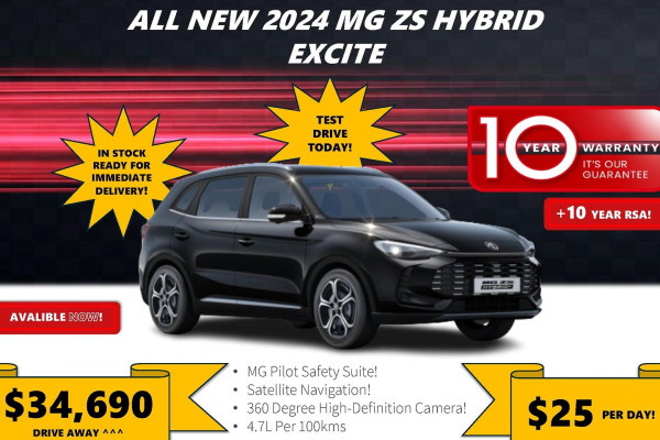 2024 MY24.5 MG ZS ZS32 Excite Hybrid+ SUV