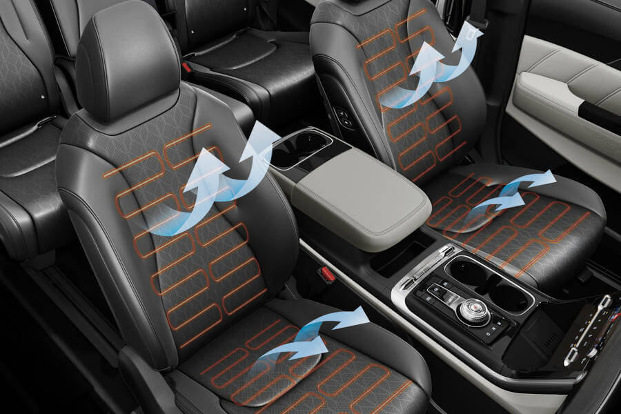 Heated and ventilated seats