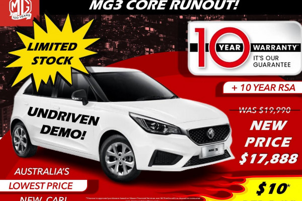 2024 MG MG3  Core Hatch
